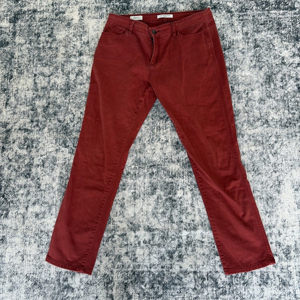 Brick Red Liz Claiborne Petite City Fit Pants Size 6P Business Casual Womens